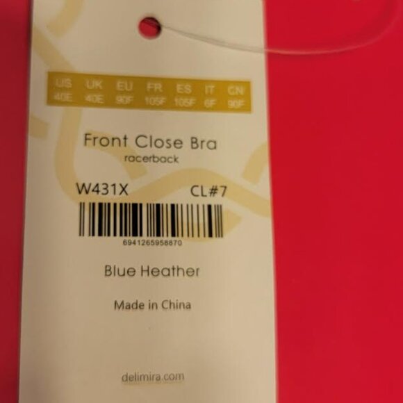 NWOT Women's Minimizer Bra M Blue Heather Full Coverage - Picture 2 of 3